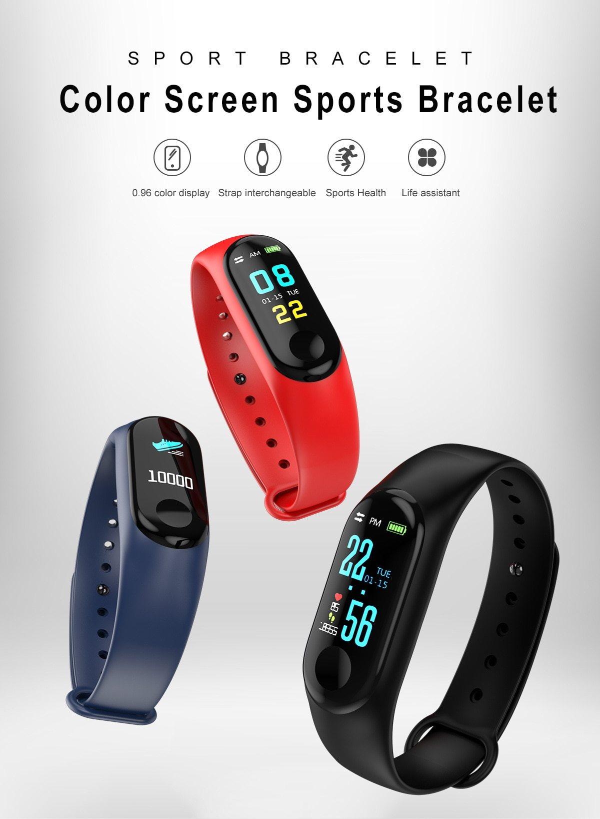Smart Fitness Waterproof Sports  Watches  For IOS and Android Sistems  Smartwatch With Heart Rate Monitor and Blood Pressure With Several Functions For Men Women and Kids - SJB-DIAMOND ELITES