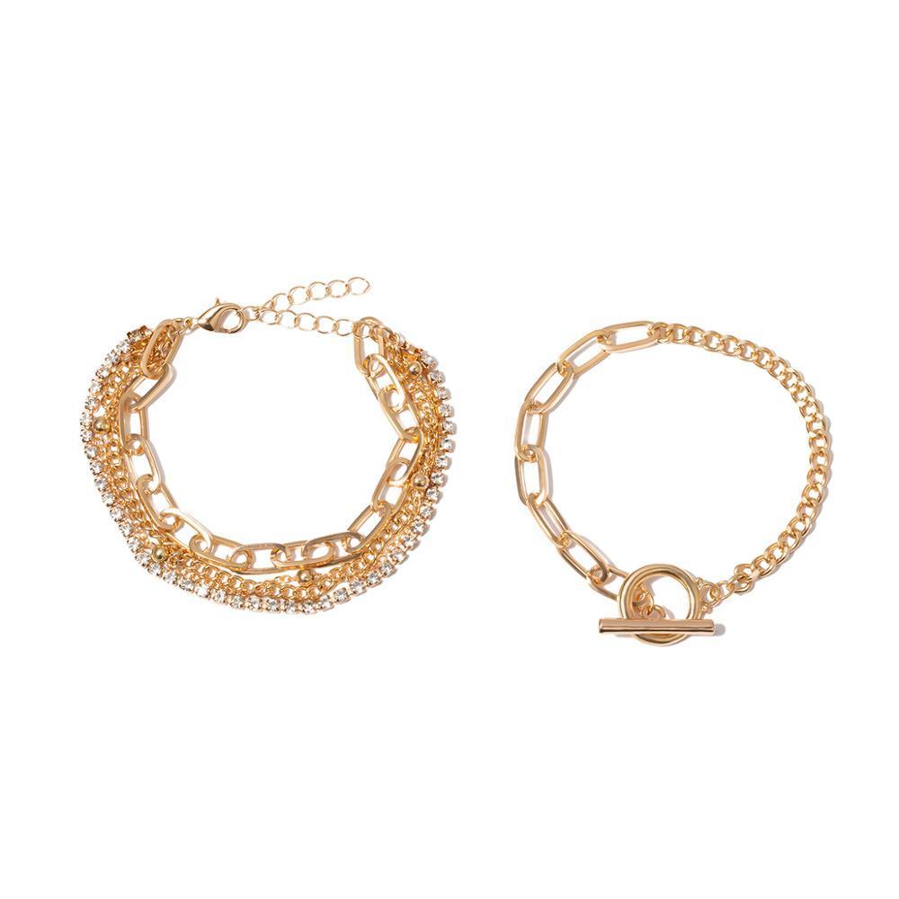 Bohemian Geometric Crystal Multi Layer Bracelets Bangles Charm Adjustable Lasso Bracelet Set For Women Luxury  Jewelry Gifts - SJB-DIAMOND ELITES