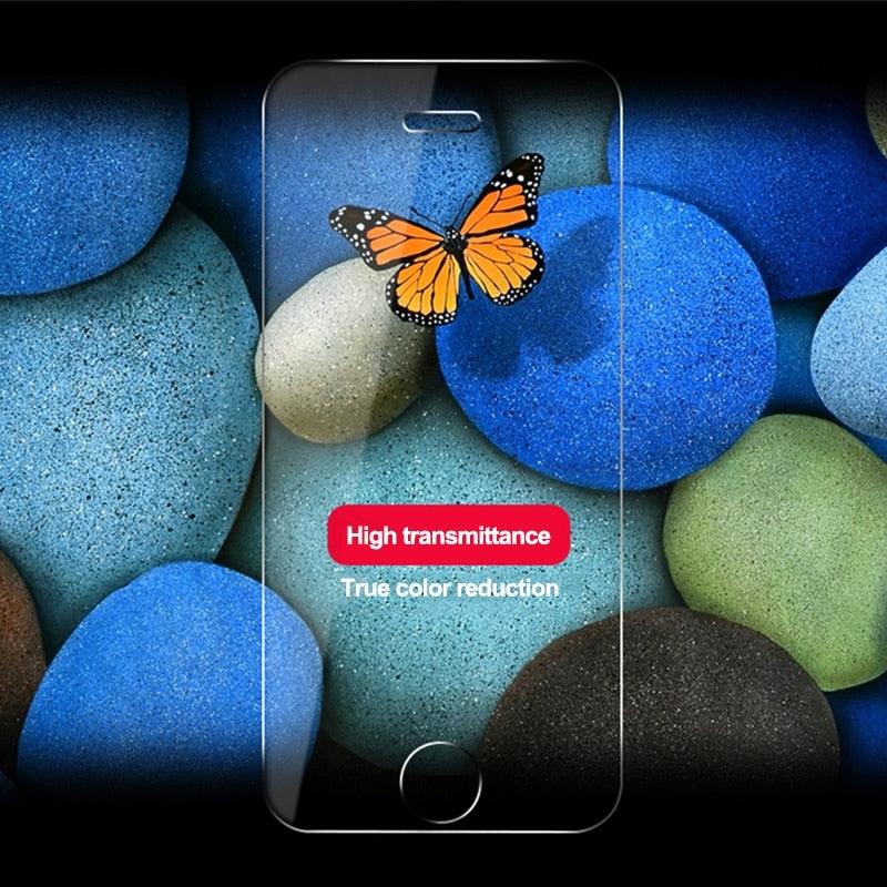 100D Transparent Tempered Glass For iPhone 7 8 6 6S Plus Glass Screen Protector On iPhone 5 5C 5S SE 2020 Glass Protective Film Tempered Glass Screen Protector Stevvex