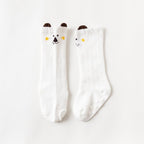 White Baby Sock Non Slip Cotton Long Socks Newborn Knee High Socks For Baby Girls Super Elastic Cute Design Stevvex