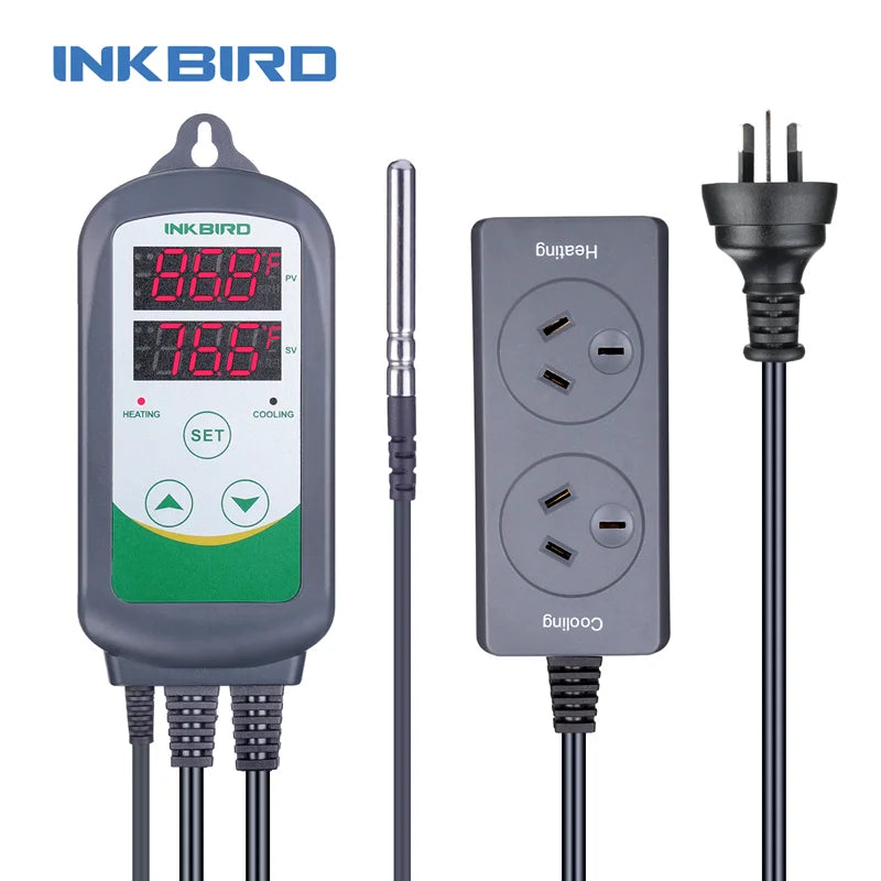 INKBIRD ITC-308 Heating and Cooling Dual Relay Temperature Controller, Carboy, Fermenter, Greenhouse Terrarium Temp. Control Lootquake LLC