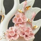 2PCS Swan Statue Pretty Creative Swan Sculpture Figurines Ceramic Crafts Art Home Decoration Accessories1 Pair Wedding Gift Lootquake LLC