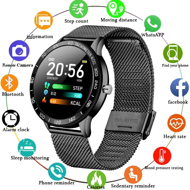 Modern Luxury New Smart Watch For Men and Women LED Color Screen And With Heart Rate Blood Pressure Tracker With  Multi-Function Mode Sport Smartwatch fitness Tracker - SJB-DIAMOND ELITES