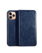 Brown Genuine Leather Flip Case For iPhone Luxury Wallet Card Cover For iPhone 14 13 Leather iPhone Case Kickstand Card Holder Flip Leather Wallet Phone Case Stevvex