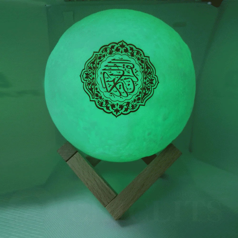 Quran Bluetooth Speakers Colorful Remote Control Small Moonlight LED Night Light Moon Lamp Moonlight Wireless Quran Speaker Lootquake LLC