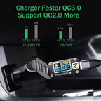 30W 4 Ports Car Charger Quick Charge 3.0 Dual USB Adapter Fast Charging For Smartphones Car-Charger Gadgets