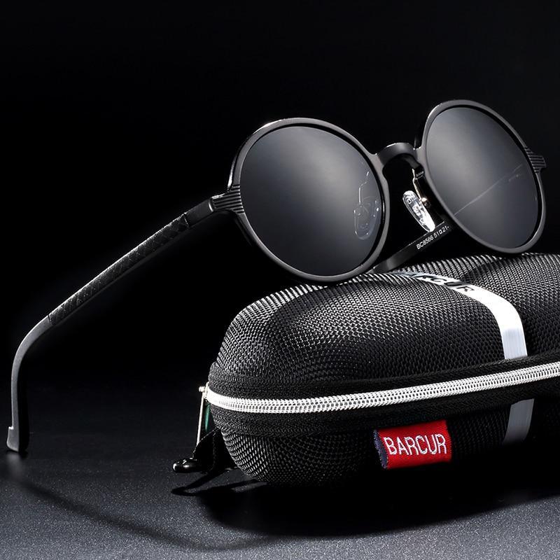 Round Luxury Polarized Universal Retro Modern Sunglasses With High Quality Metal Frame And UV400 Protection - SJB-DIAMOND ELITES