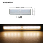 STEVVEX 6/10 LEDs PIR  with Motion Sensor Light for Cupboard, Wardrobe, Bed Lamp LED Under Cabinet Night Light For Closet Stairs Kitchen and multifunctional - SJB-DIAMOND ELITES