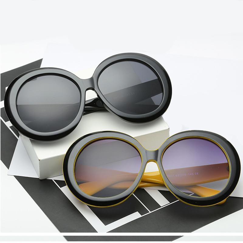 Luxury Round Oversized Big Frame Oval Vintage Elegant Woman Sunglasses  Oculos De Sol Gafas - SJB-DIAMOND ELITES