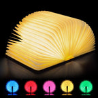STEVVEX Led Book Lamp Light USB Rechargeable Foldable Wooden Night Light Valentine Birthday Christmas Gift for Family Friend Rechargeable Unique Gift - SJB-DIAMOND ELITES