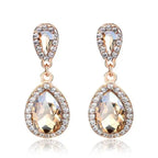 TREAZY Fashion Crystal Wedding Drop Earrings for Women Silver Color Bridal Dangle Earrings Brides Gifts Birthday Party Jewelry