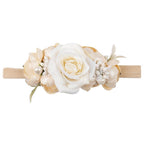 Handmade Luxury Pearl Baby Headbands Bundle Nylon Elastic  Newborn Hair Accessories for Girls Kids