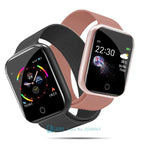 Luxury NEW Fashion Style Stainless Steel Smart Watch For Women and Men Electronics Sport Wrist Watch For Android IOS Square Smartwatch Smart - SJB-DIAMOND ELITES