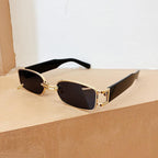 Popular Fashion Small Rectangle Women Luxury Sunglasses Brand Designer Vintage Punk Men Sunglasses Style With Shades UV400 Protection Stevvex