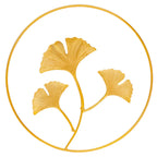 Ginkgo Leaf Metal Wall Decor Pendants Wrought Iron Wall Hanging Ornament Retro Nordic Room Decor Home Decoration Accessories Pi-Mart