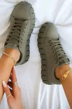 Pinterest Women Sneaker Light Breathble Vulcanized Shoes Platform Lace
