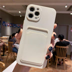 Luxury Silicone Phone Case for iphone 13 Pro Max 12 11 X XS XR Card Holder Wallet Soft Cover Cute Back Storage Stylish Silicone Case Smartphone Case Stevvex