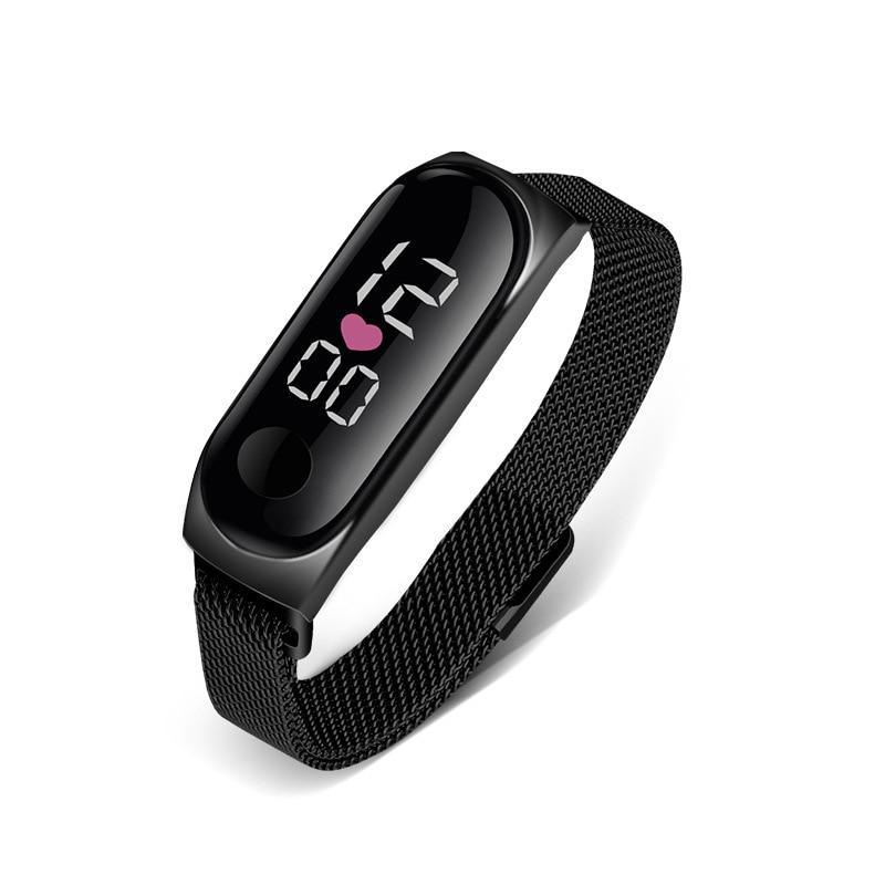 STEVVEX Men's Business Electronic Watch Simple Luxury Steel Belt Folding Buckle Sports Digital Watch For Men and woman - SJB-DIAMOND ELITES