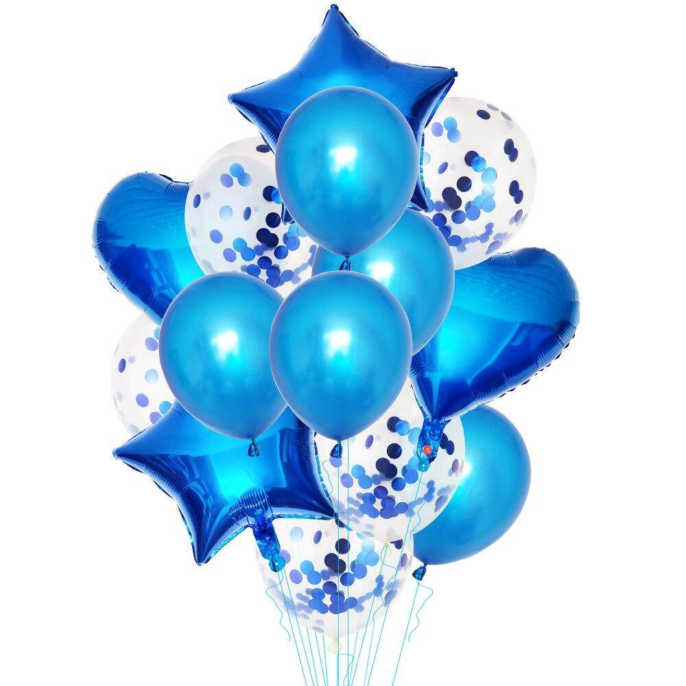 14Pcs Multi Confetti Balloons For Happy Birthday Party Balloons In Several Luxury Variant Helium Ballons For Celebrations for Boy Girls and  Babies party - SJB-DIAMOND ELITES