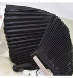 Classic Golden Velvet Pleated Skirt High Waist Retro Style Fashion Office Lady Pleated Long Skirt Winter Velvet Skirt 90cm Long