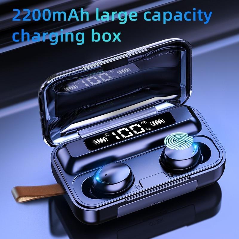 STEVVEX TWS Bluetooth 5.0 Earphones 2200mAh Charging Box Wireless Headphone 9D Stereo Sports Waterproof Earbuds Headsets With Microphone - SJB-DIAMOND ELITES
