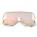 Luxury Modern NEW Fashion Square  Oversized and Big Frame Woman and Ladies SunglasseBrand Metal Rivet Trend Unique Female Eyewear Wth UV 400 Protection - SJB-DIAMOND ELITES