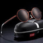 Round Luxury Polarized Universal Retro Modern Sunglasses With High Quality Metal Frame And UV400 Protection - SJB-DIAMOND ELITES