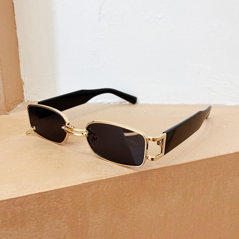 Popular Fashion Small Rectangle Women Luxury Sunglasses Brand Designer Vintage Punk Men Sunglasses Style With Shades UV400 Protection Stevvex