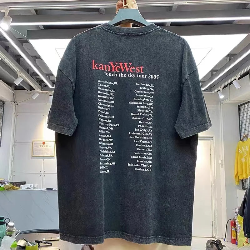 Spring summer new product the same drop-out bear print short-sleeved T-shirt man Pi-Mart