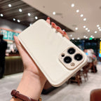 Trendy Slim Leather Case with Full Protection Luxury Leather Textured Case for iPhone 11 12 13 Soft Shockproof Cover Leather Case Compatible with iPhone 12 13 Pro Max Elegant Phone Case Stevvex