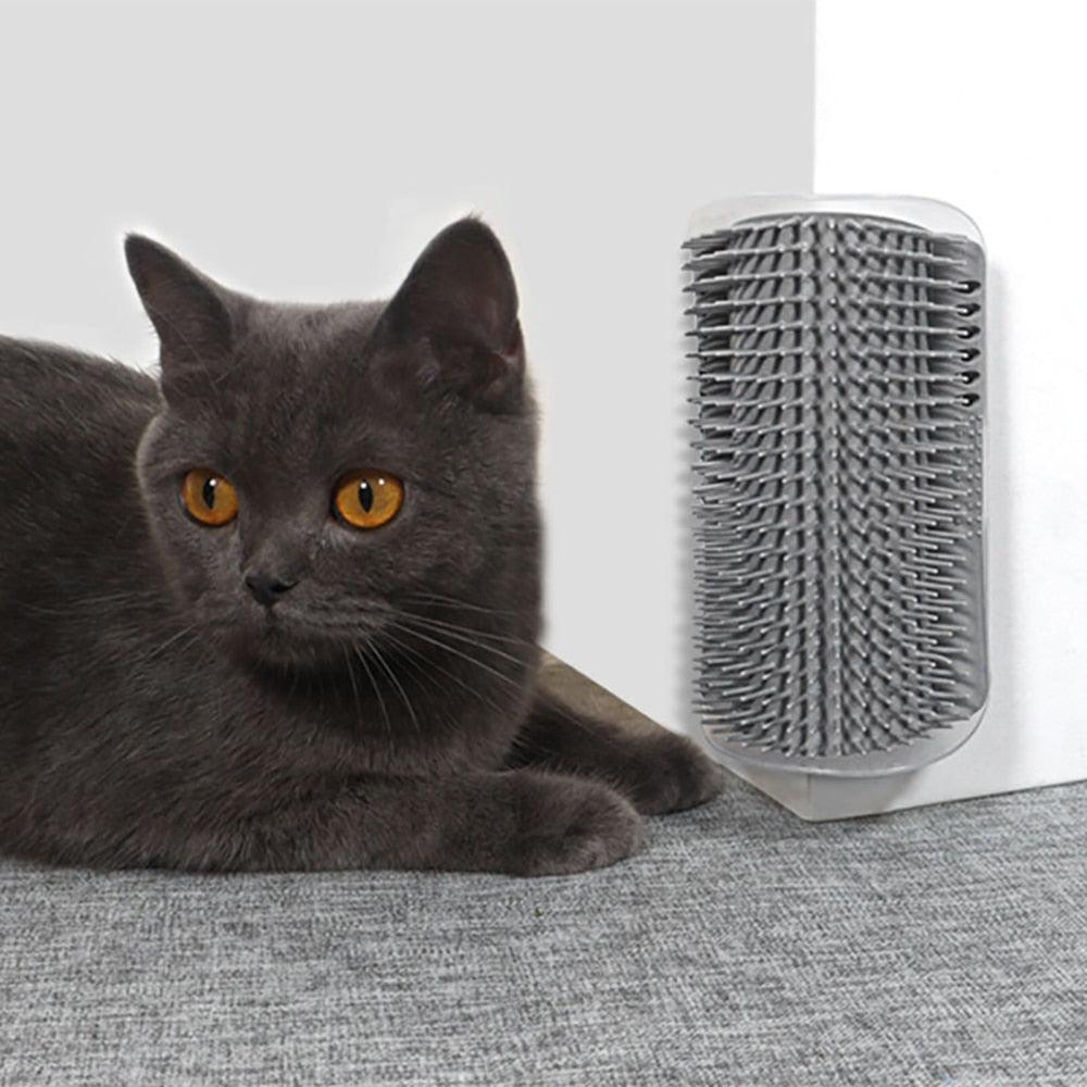 Massager for Cats Pet Products Pets Goods Brush Remove Hair Comb Grooming Table Dogs Care Accessories Things Strip  Soft Cat Massage Brushes Wall Mounted Scraper for Kitten Stevvex