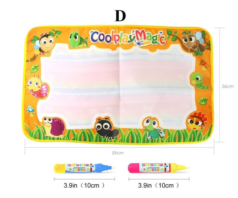 Magic Water Painting Drawing Mat & 2 Pens Doodle Board Coloring Books for Kids Children Educational Toys - SJB-DIAMOND ELITES