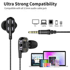 STEVVEX Wired Earphone Headphones with Microphone Dual Driver Phone Earphones Type C Ear phones - SJB-DIAMOND ELITES