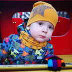 Modern New Trend Baby Hat Scarf Star Prints Cotton Children Boys Girl Cap Beanie Neck Collar Scarf Autumn Winter Warm Kids Hats For Kids