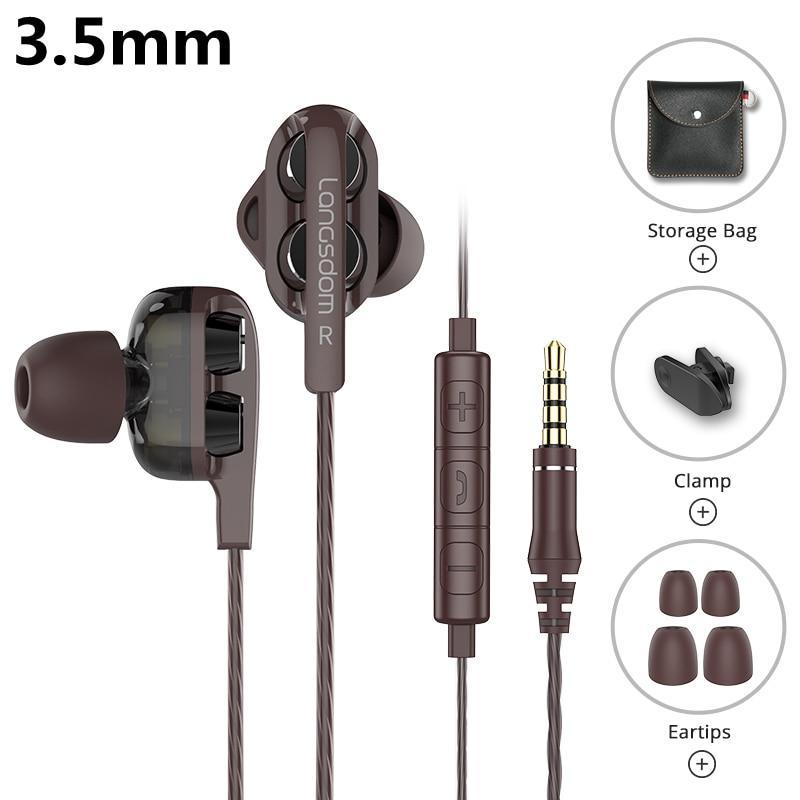 STEVVEX Wired Earphone Headphones with Microphone Dual Driver Phone Earphones Type C Ear phones - SJB-DIAMOND ELITES