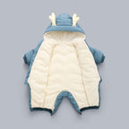 Modern Elegant Baby Warm Thick Cotton Hooded Jumpsuit Snowsuit Rompers Outfit for Children In Modern Design
