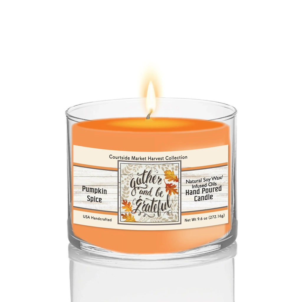 TD Courtside Market's Harvest Delight VI Scented Candle White Soy Wax with Glass Jar for Home or Office Decor Lootquake LLC