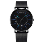 Men Watches Luxury Fashion Mens Business Watch Ultra Thin Stainless Steel Mesh Belt Quartz Wrist Watch For Men's and Boys - SJB-DIAMOND ELITES