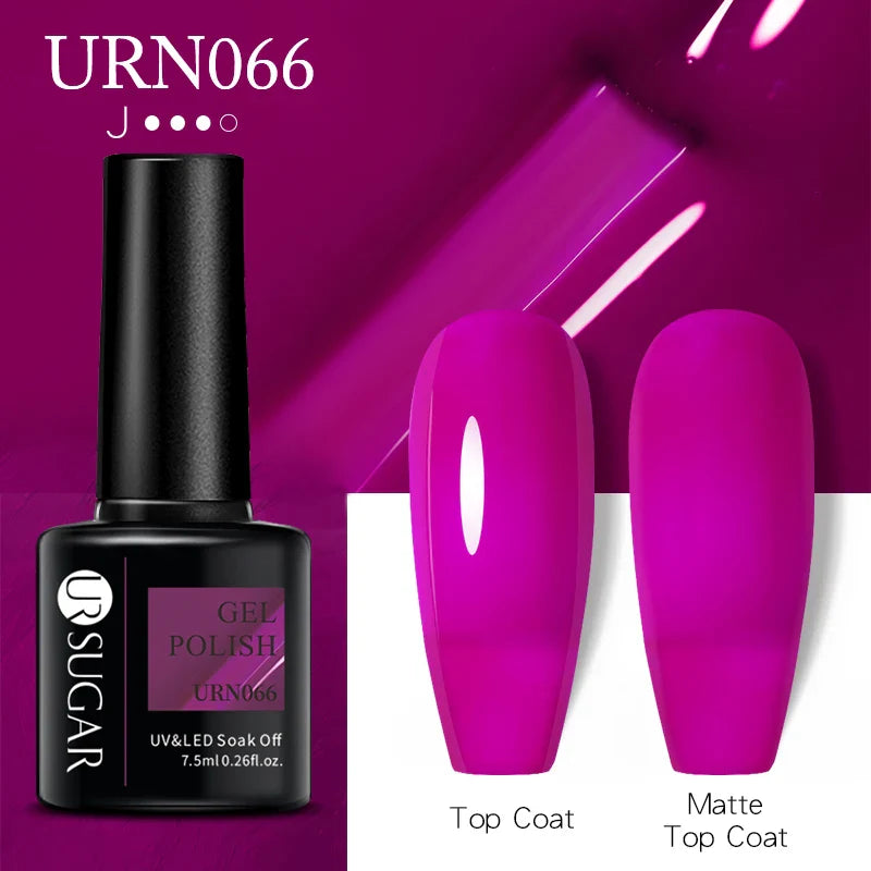 UR SUGAR 7.5ml Nude Glitter Color Gel Nail Polish Winter Warm Color Series Semi-permanent Varnish Professionals Manicure
