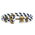 Men Modern Anchor Bracelet Luxury Made Of Elegant Nylon In Luxury Navy Blue-White Anchor Made Of Brass Great Jewelry - SJB-DIAMOND ELITES