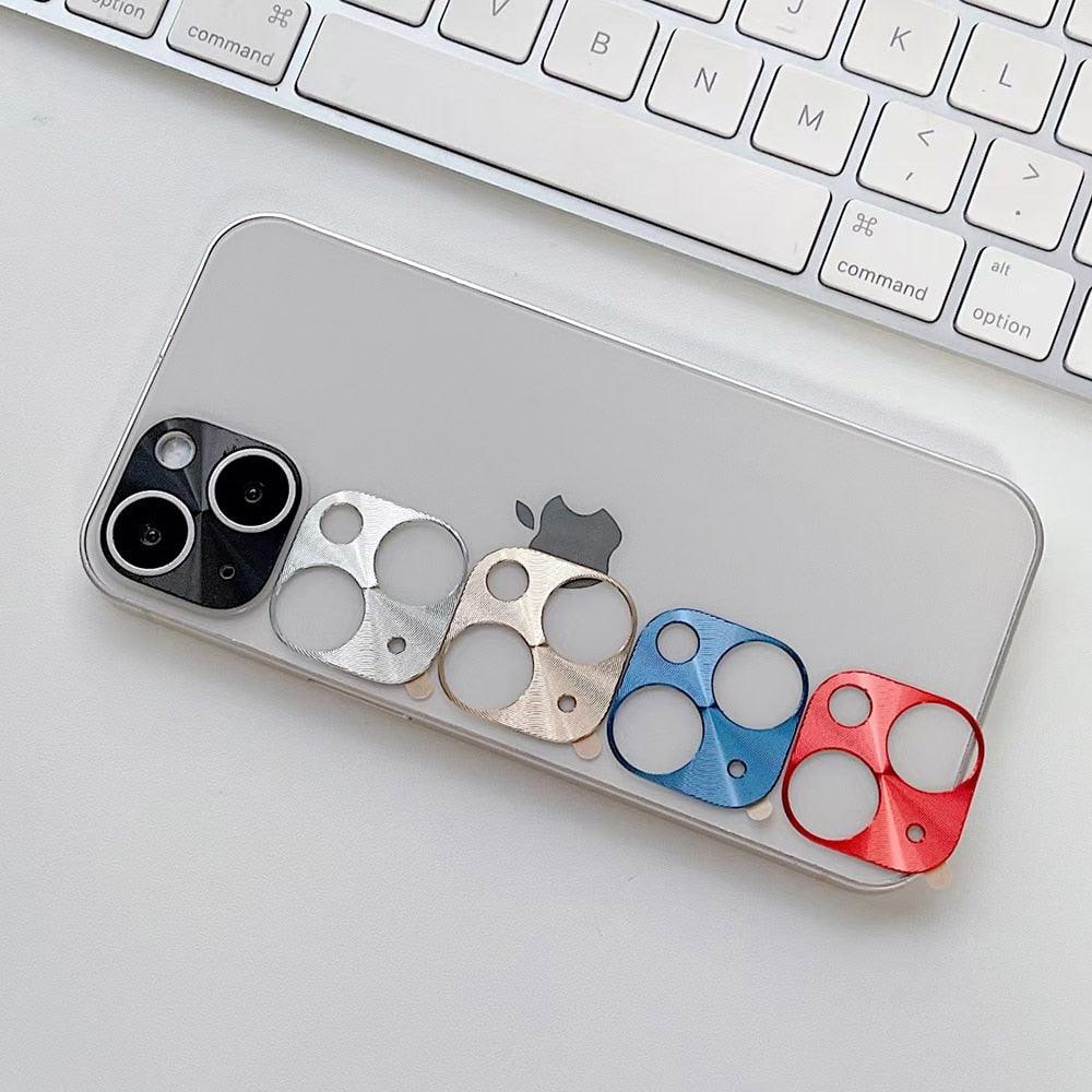 CD Texture Metal Camera Lens Frame For Iphone 14 Plus 13 Pro Max 12 Pro Max 11 Pro Max 12 Pro Camera Lens Screen Protector Camera Lens Protector Ring Cover Anti-Fall Not easy to fall 360 Degree Protection Stevvex