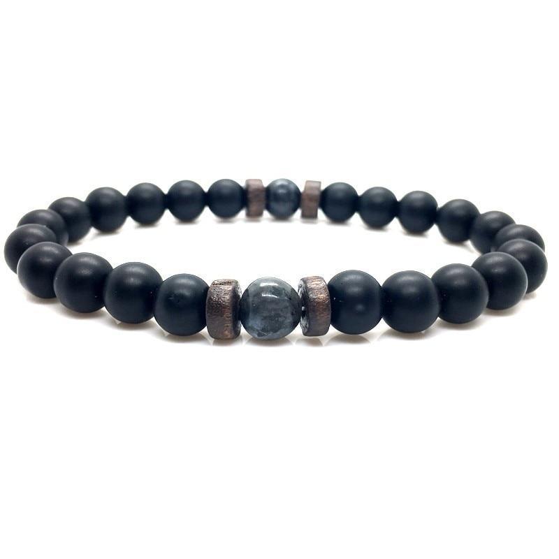 Lava Stone Men Wrist  Bracelet Natural Moonstone Bead Tibetan  Chakra Diffuser Bracelets For Men Jewelry Cool Gifts - SJB-DIAMOND ELITES