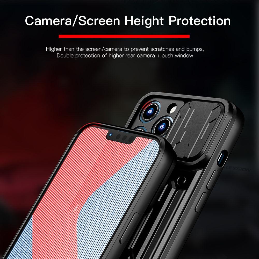 Shockproof Case for iPhone 13 12 11 Pro Max With Card Slot Ring Stand Camera Protection Phone Cover for iPhone XR XS Max Removable Card Holder Ring Holder Shockproof Protection Cover Stevvex