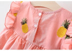 Summer Baby Frill Sleeve Newborn Infant Dresses Cotton Pineapple Sleeveless Toddler Dresses For Girls
