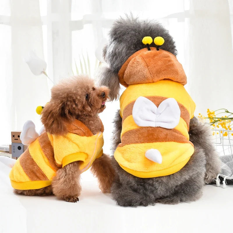 Yellow Bee Big Dog Jacket For French Bulldog Winter 8XL Golden Reteriver Large Pet Clothes Halloween Costume Cat Apparel Supply Lootquake LLC