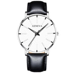 Minimalist Men's Fashion Ultra Thin Watch Simple Men Business Stainless Steel Mesh Belt Quartz Watch Relogio Masculino - SJB-DIAMOND ELITES