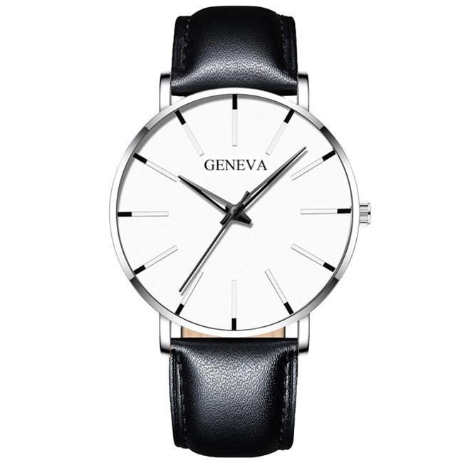 Minimalist Men's Fashion Ultra Thin Watch Simple Men Business Stainless Steel Mesh Belt Quartz Watch Relogio Masculino - SJB-DIAMOND ELITES