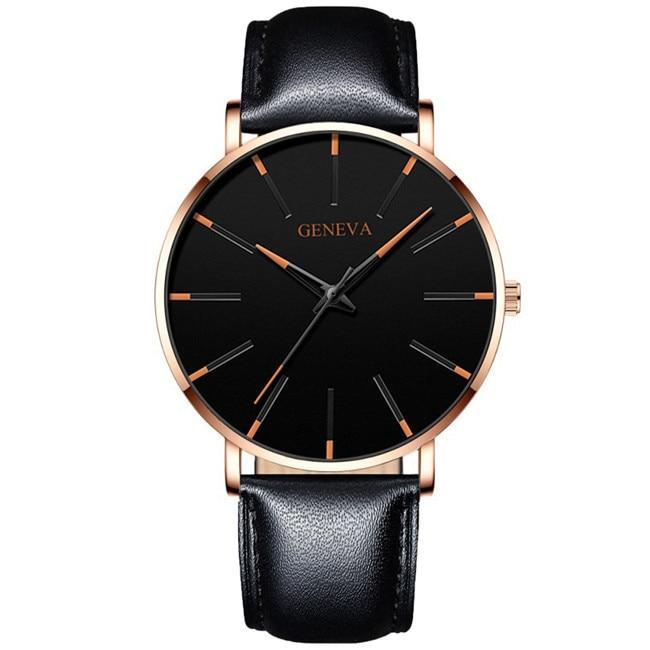 Minimalist Men's Fashion Ultra Thin Watch Simple Men Business Stainless Steel Mesh Belt Quartz Watch Relogio Masculino - SJB-DIAMOND ELITES