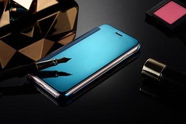 Luxury iphone Flip Case iphone 11 12 13 14 Cover Clear View Windows Mirror Magnetized Simple Closure Unique Flip Phone Stylish Case For iPhone Stevvex