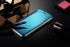 Luxury iphone Flip Case iphone 11 12 13 14 Cover Clear View Windows Mirror Magnetized Simple Closure Unique Flip Phone Stylish Case For iPhone Stevvex